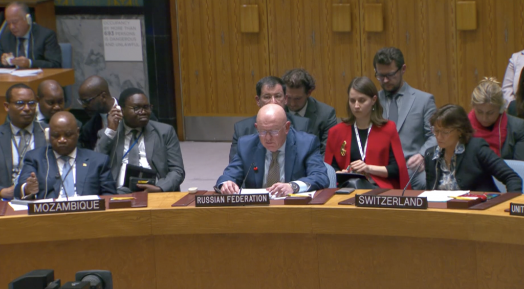 Выступление Постоянного представителя В.А.Небензи по мотивам голосования по проекту резолюции СБ ООН по Ближнему Востоку, включая палестинский вопрос