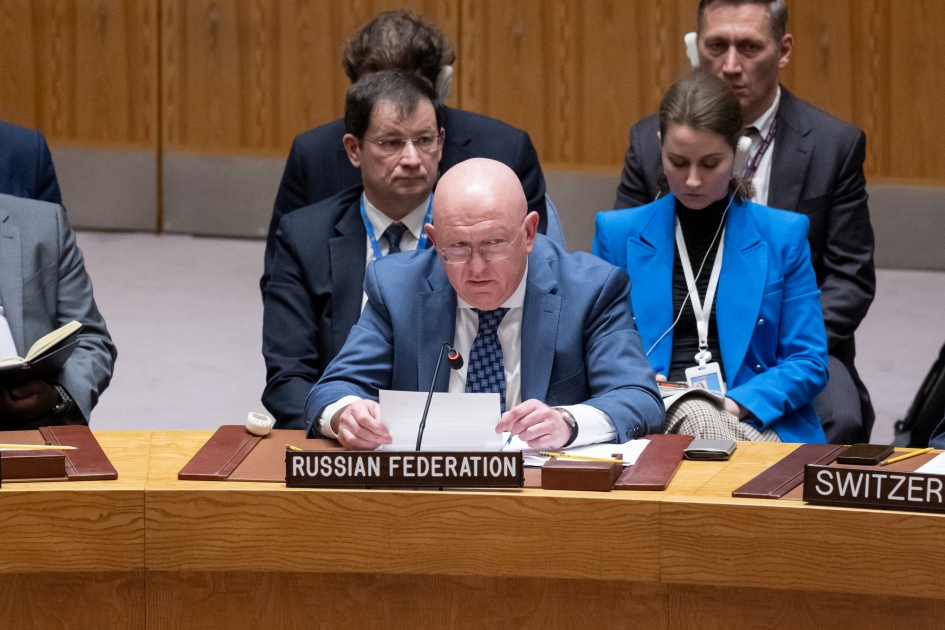 Explanation of vote by Permanent Representative Vassily Nebenzia before UNSC vote on a US-proposed draft resolution on the Middle East, including the Palestinian question