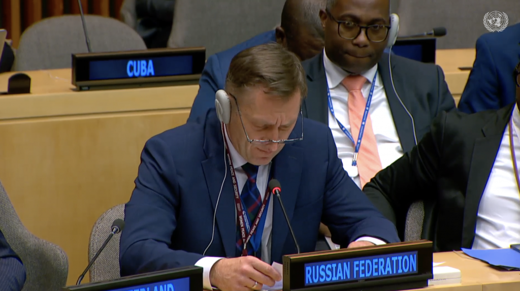 Statement by representative of the Russian Federation Mr.Stepan Kuzmenkov at UNSC Arria meeting on 