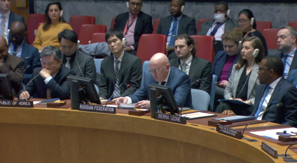 Выступление Постоянного представителя В.А.Небензи на брифинге СБ ООН по положению на Ближнем Востоке, включая палестинский вопрос