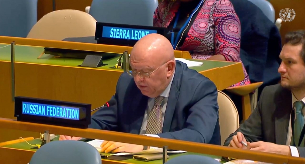 Выступление Постоянного представителя В.А.Небензи в ходе заседания ГА ООН по ситуации вокруг БАПОР