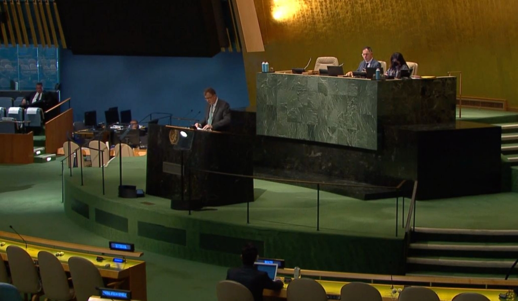 Выступление заместителя Постоянного представителя Г.В.Кузьмина на заседании ГА ООН по пункту повестки дня «Доклад Международного Суда» 
