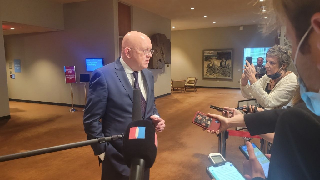 Remarks to the Press by Permanent Representative Vassily Nebenzia following the UNSC meeting regarding the attacks of Ukrainian armed forces on the Zaporozhye NPP (agenda item 