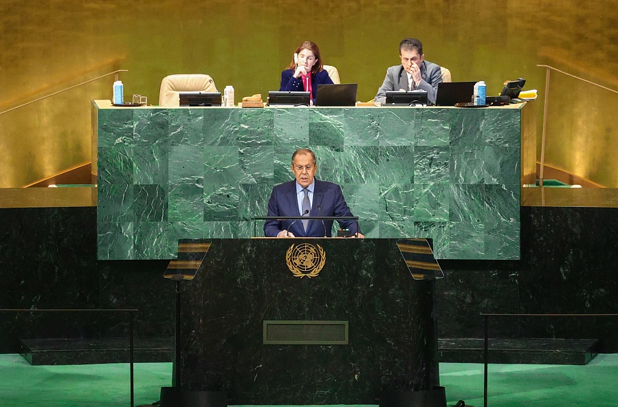 Выступление Министра иностранных дел Российской Федерации С.В.Лаврова на общеполитической дискуссии 77-й сессии Генеральной Ассамблеи ООН