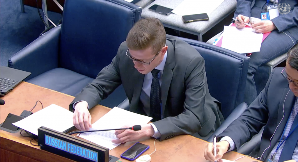 Выступление заместителя руководителя российской делегации К.В.Воронцова в ходе тематической дискуссии по разделу «Ядерные вооружения» в Первом комитете 78-й сессии ГА ООН