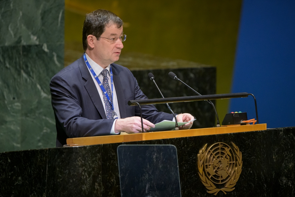 Выступление Первого заместителя Постоянного представителя Д.А.Полянского в ходе заседания ГА ООН по использованному в СБ ООН праву вето по положению на Ближнем Востоке, включая палестинский вопрос