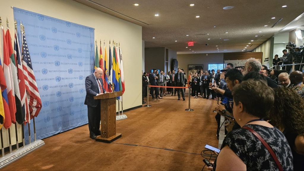 Remarks to the press by Permanent Representative Vassily Nebenzia following UNSC consultations on the Middle East