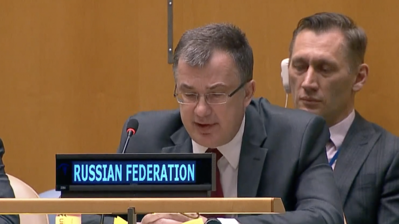 Explanation of vote by Deputy Permanent Representative Gennady Kuzmin before UNGA vote on a draft resolution on suspension of Russia's rights of membership at the UN Human Rights Council